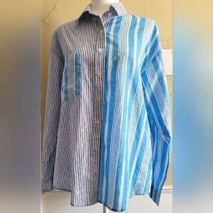 Wild Fable Striped With Collar Size XS Button Down Blouse